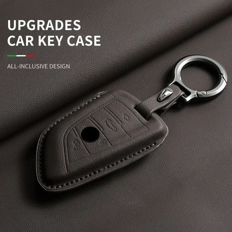 Premium Leather Car Key Case Cover with Sleek Design