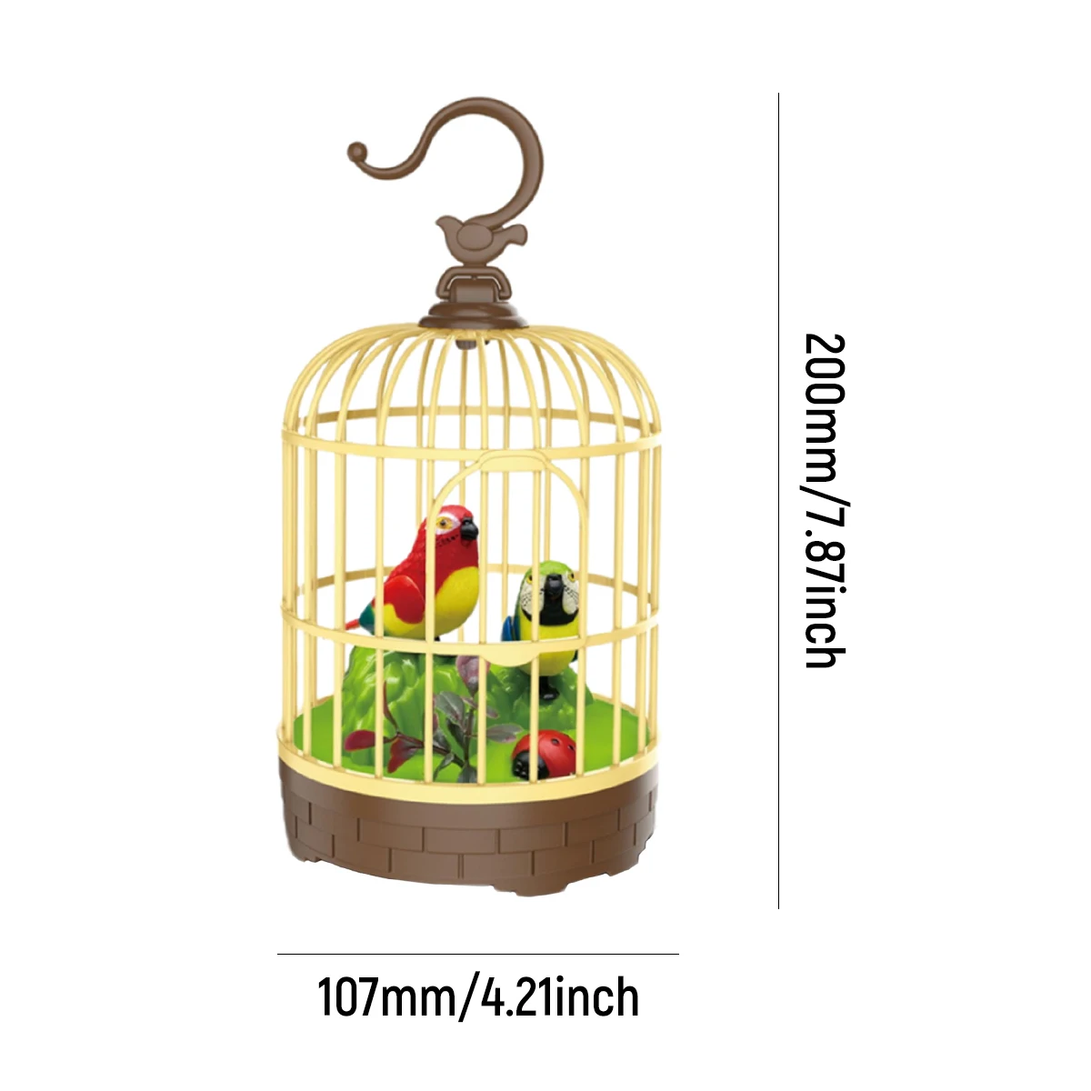 Singing&Chirping Bird In Cage Realistic Sounds&MovementsSinging Chirping Bird Toy In Cage Realistic Sounds Movements Activated 5
