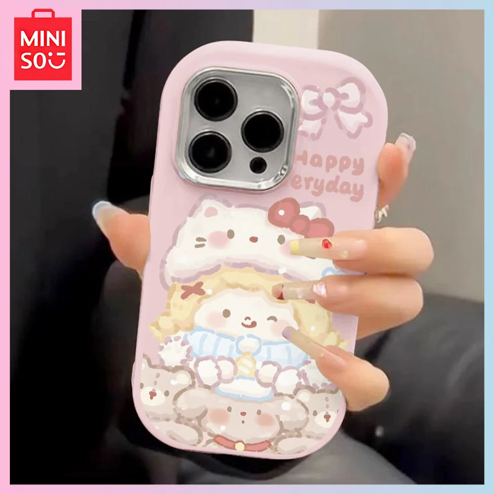 

Miniso Sanrio Hello Kitty Cartoon Kawaii Iphone15/14Promax All-Inclusive 13/12/11Pro Soft Xs/xr Phone Case Girls Birthday Gift