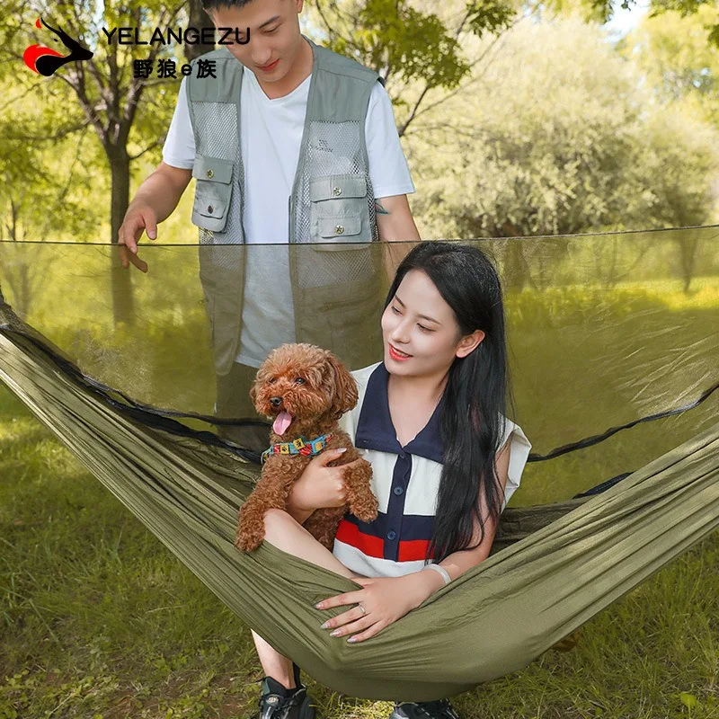 Camping Hammock Single Portable Hammocks ,Great for Outdoor,Indoor,Camping,Portable for Travel/Backpacking/Beach/Backyard 3