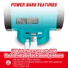 Wireless Bluetooth Speaker MT007 Outdoors 6D Surround Sound For Makita 18V Battery Lithium Battery Outdoors Loudspeaker 4
