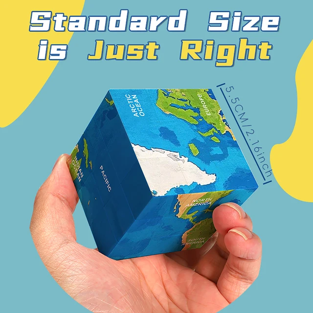 Magic Cube 3x3x3 3D UV map Color painting Fun Stress Relief Puzzle Professional Smooth Speed Game Children's Toys Gifts 3