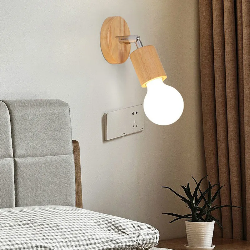Simple Wall Lamp Iron E27 Indoor Decor Ceiling Lights Bedroom Bedside Entryway Hallway Aisle Stair Home LED Decoration Luminaire