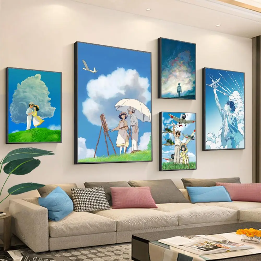 

The Wind Rises Poster Self-adhesive Art Poster Whitepaper Prints Posters Artwork Aesthetic Art Wall Painting