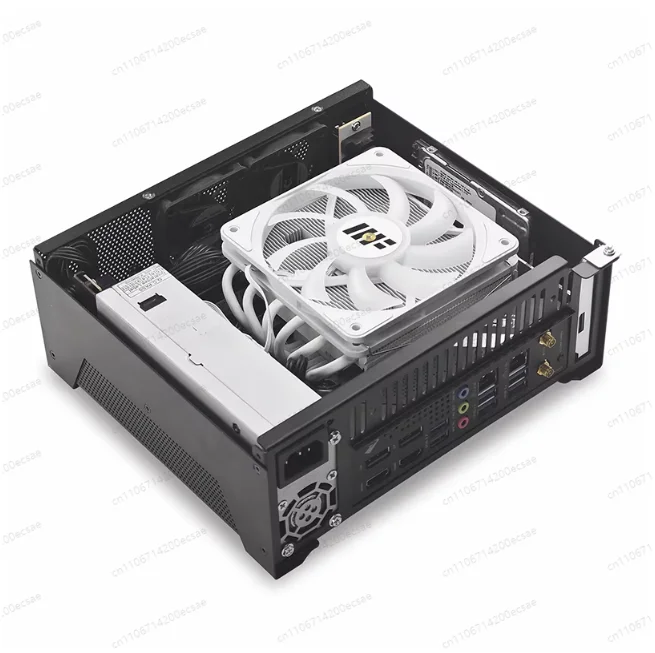T10 섀시 ITX 미니 PC DIY 데스크탑 얇은 수평형 코어 그래픽 소형 섀시 4.8L 소형 1U 전원 공급 장치