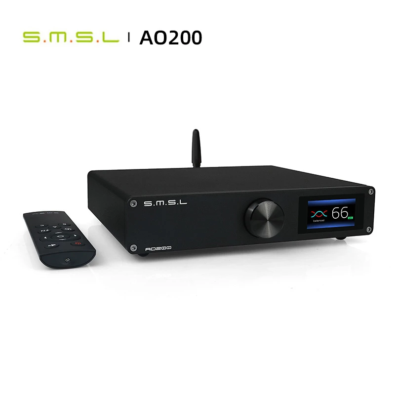 SMSL AO200 digital amplifier bluetooth 5.0 balanced input USB decoding XLR speaker output subwoofer preout 150W*2 hifi amp