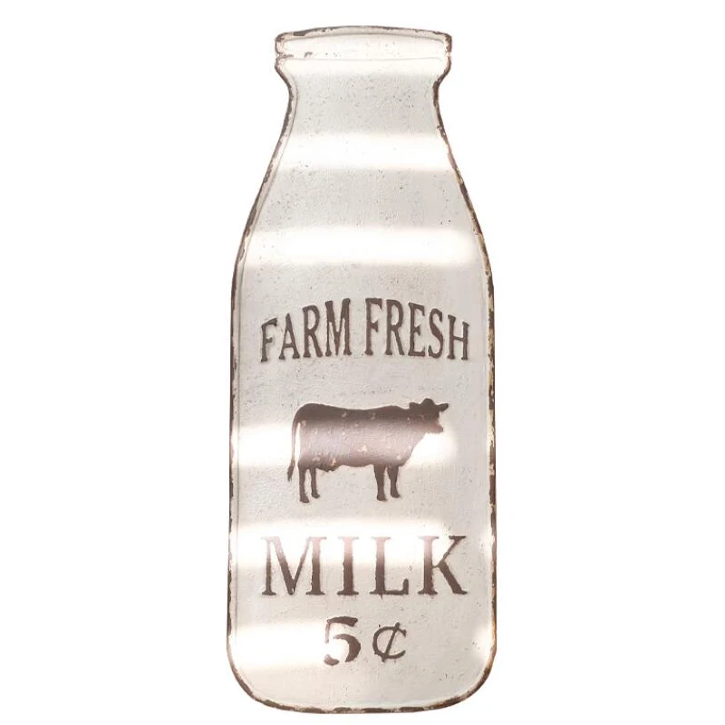 

Винтажный железный лист, тисненый, детская бутылочка, моделирующая ферма, наружные настенные декоративные таблички