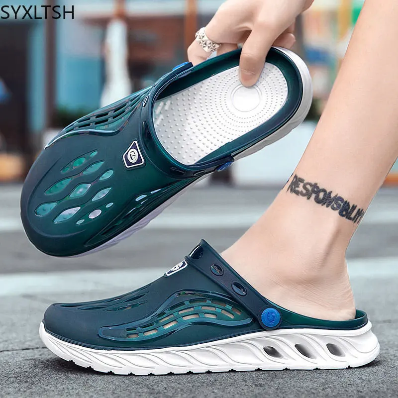 

Slippers for Men Summer Shoes Luxury Slippers Half Shoes for Men Sneaker Slippers Mules Shoes Men Casuales обувь мужская зимняя