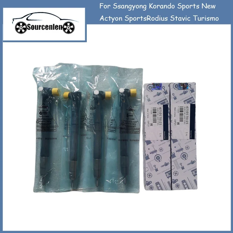 

Brand New Genuine 4 PCS Fuel Injector 6710170121 for Ssangyong Korando Sports New Actyon Sports Rodius Stavic Turismo