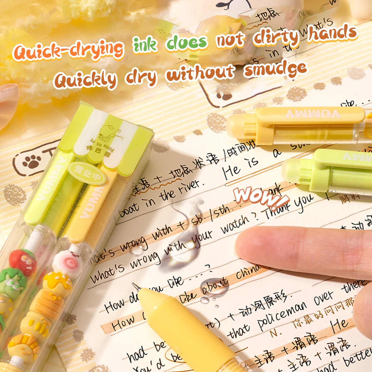 Charming Black Ink Gel Pens - 2-Pack Fine Point Quick-Dry Writing Set