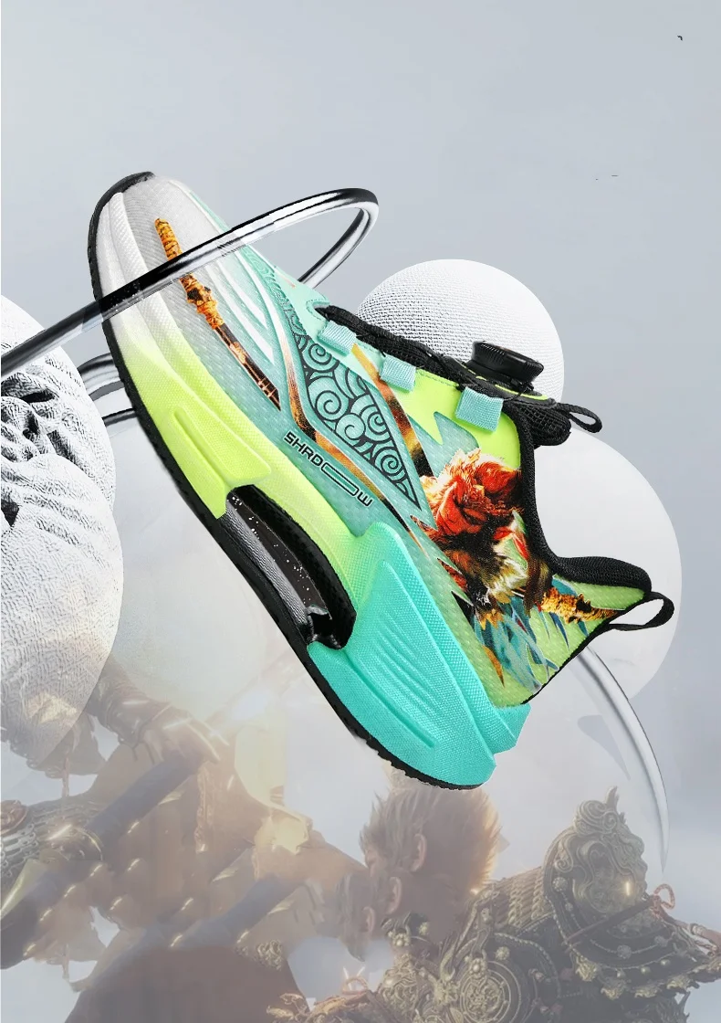 Basketball Shoes For Kids Lightweight Non-slip Breathable Mesh_voghion.com