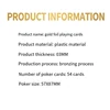New Black Poker No Color Playing Cards Waterproof PET/PVC Plastic Poker Tourism Souvenir Board Game 6