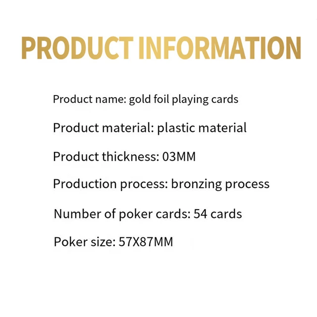 New Black Poker No Color Playing Cards Waterproof PET/PVC Plastic Poker Tourism Souvenir Board Game 6