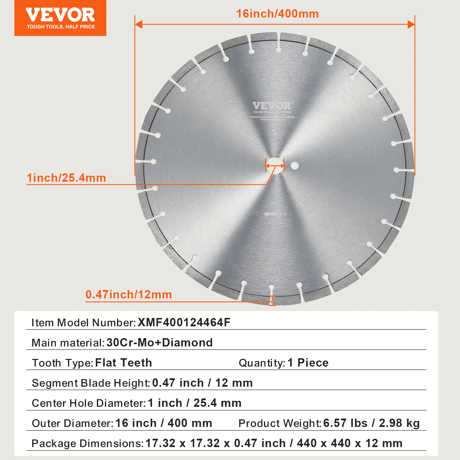 400mm Flat