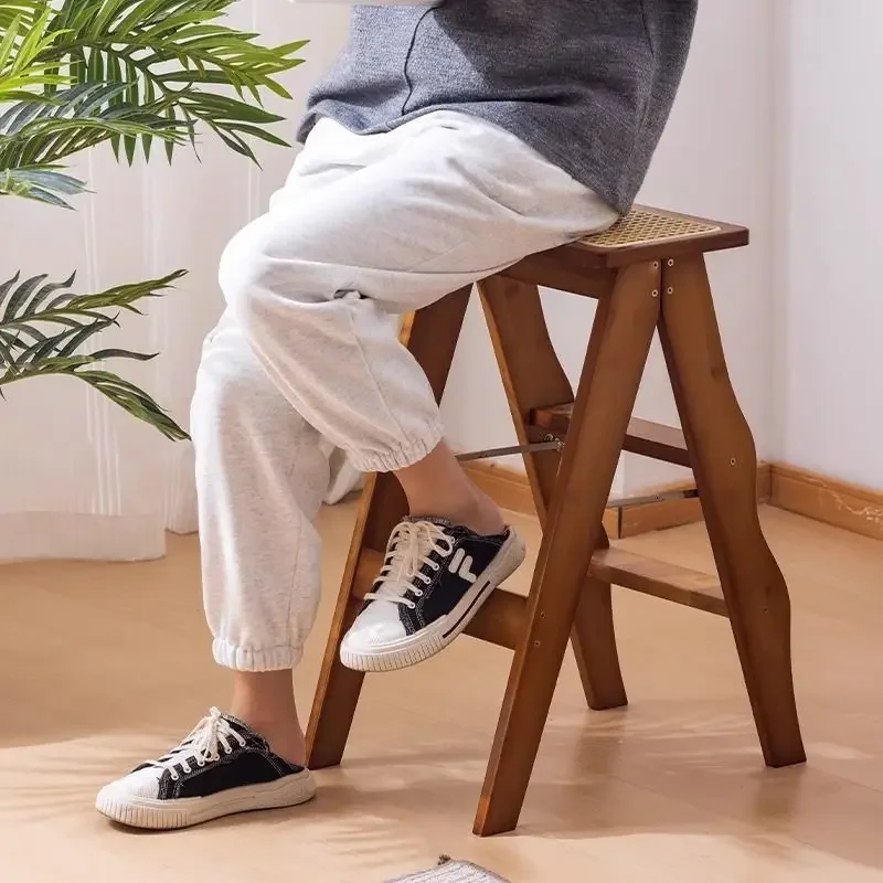 난주 접이식 사다리 의자, 등산용 의자, 신발 교체용 의자, 이중 목적 주방 3단 사다리, 바 의자, 소형 사다리