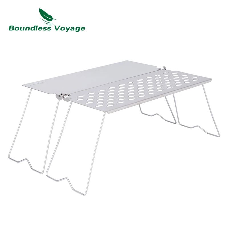 Boundless Voyage Titanium Folding Camping Table with Legs Outdoor Tableware for Camping Picnic Hiking Outdoor Equipment