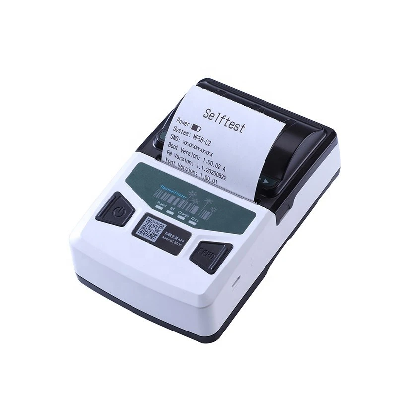 Printer Termal Mini Nirkabel Printer Penerimaan Label Portabel Thermal BT 58Mm Ponsel Android POS PC Pembuat Tagihan Saku