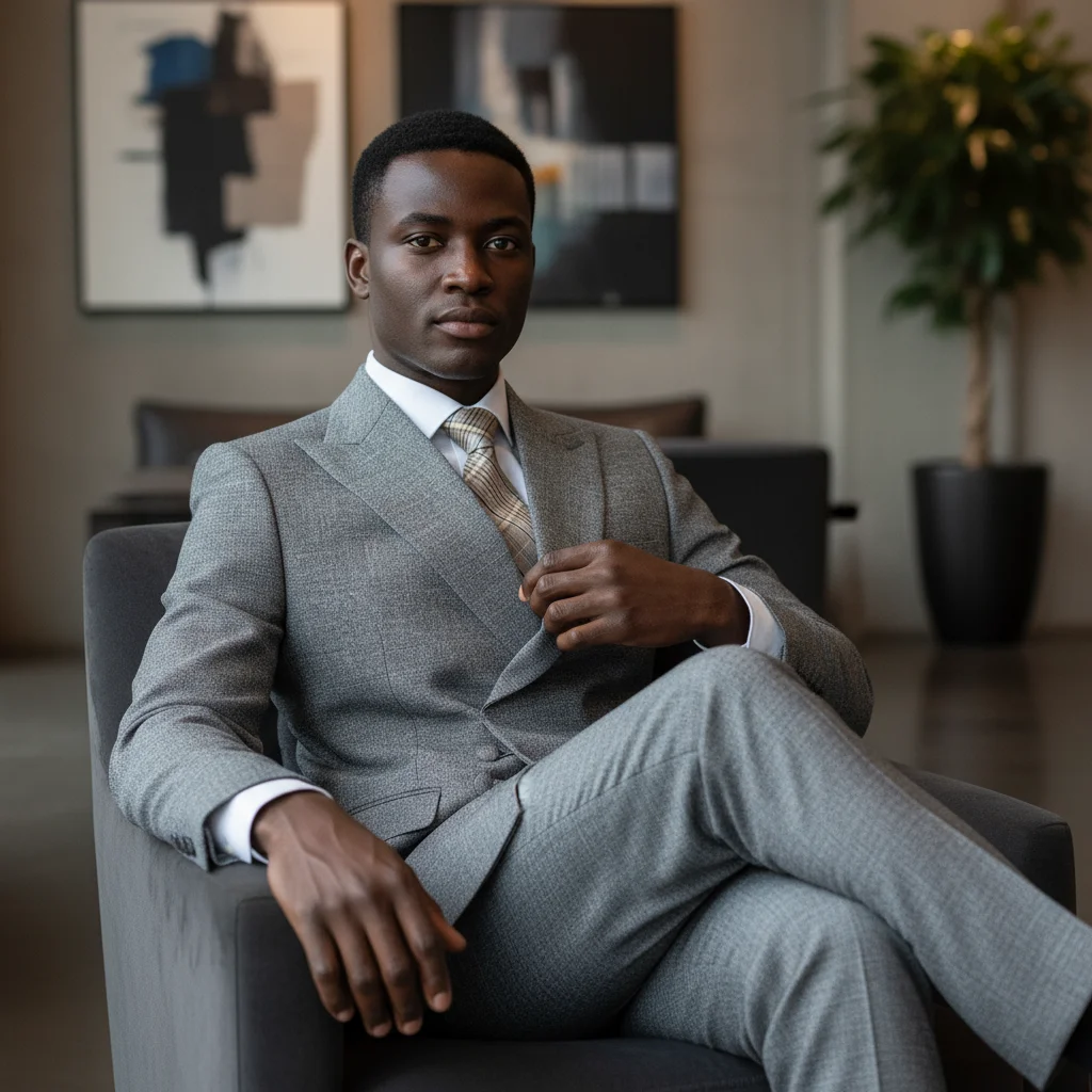 بدلة رجالية أنيقة من ST Cassy لحفلات الزفاف باللون الخوخي بقصة ضيقة ومزدوجة الصدر وأزرار متعددة كاجوال لرجال الأعمال مكونة من قطعتين 2