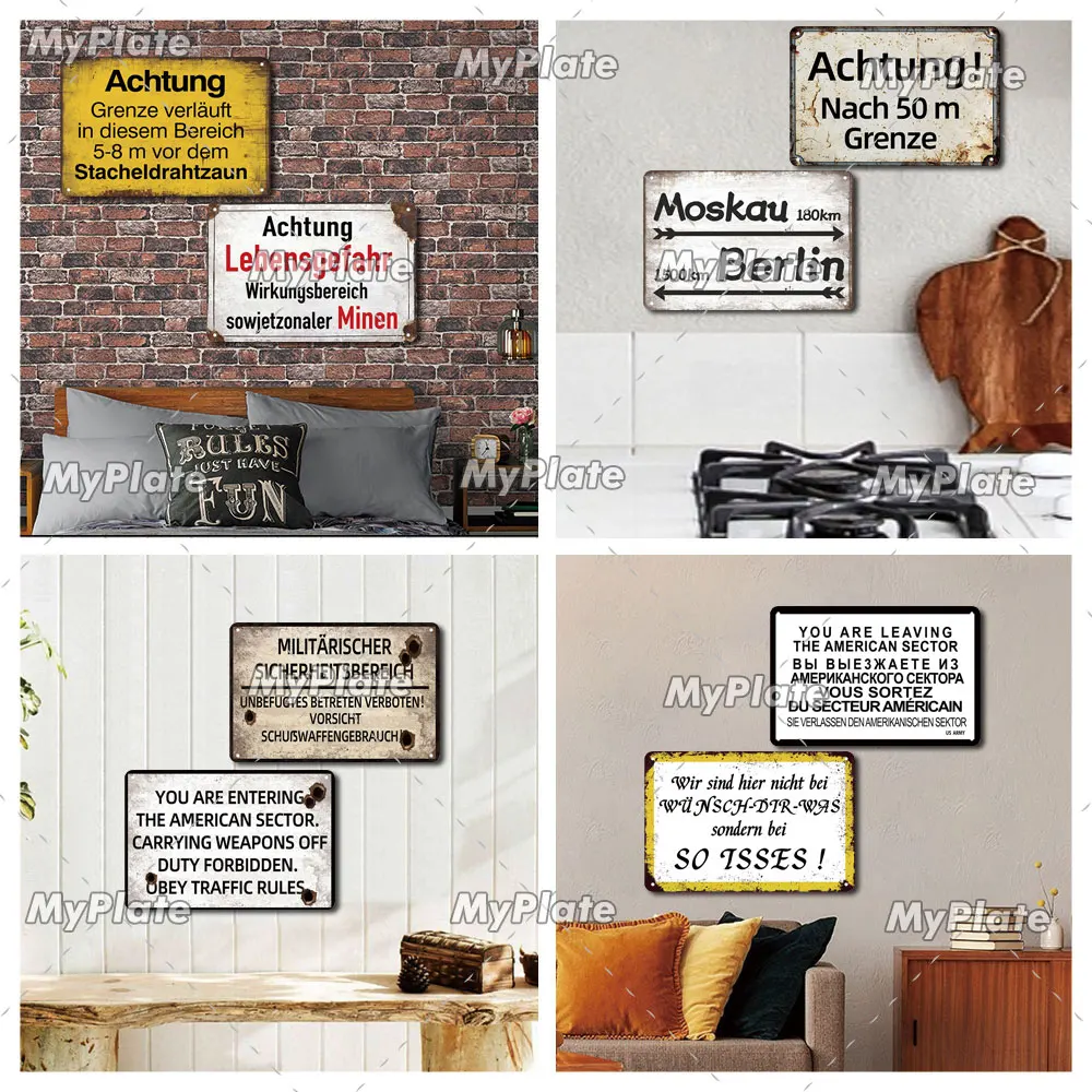 Plaque Métal Nostalgic-Art 10x14cm - Berlin Street Art - Décoration Murale Vintage