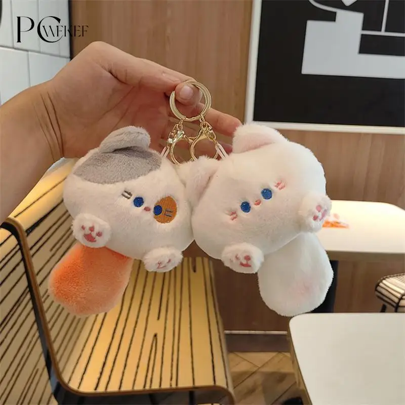 

Kawaii Soft Stuffed Animal Little Cat Keychain Plush Bag Car Pendant Keychain DIY Trinket Kids Stuffed Animal Toys