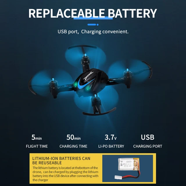 JJRC H48 Mini Infrared Drone with LED Light Headless Drones 4 Axis quadrocopter Dron Infrared One Key Up and Down RC Helicopter 4