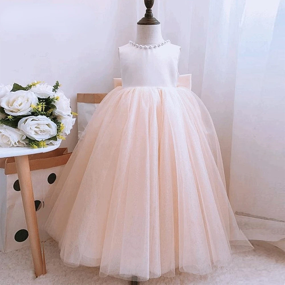 

Puffy Lace Flower Girl Dress for Weddings Ball Gown Girl Party Communion Pageant Gown Vestidos