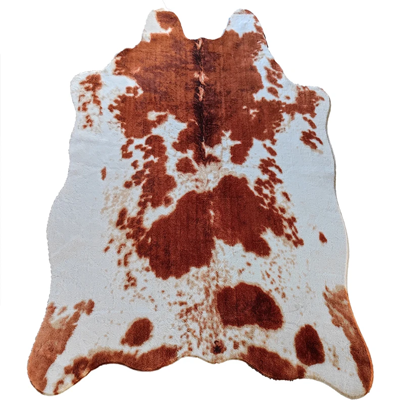 New 140X200Cm Faux Cowhide Rug Carpet For Living Room Bedroom Western Home Decor Faux Fur Cow Print Rugs 5