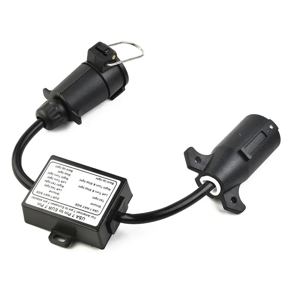 Cars Converter US 7-Way Plug To Eu 7-Pin US 7 Way To EU7/US4 EU7 Round Connector Trailer Lights Converter Accessories car converter