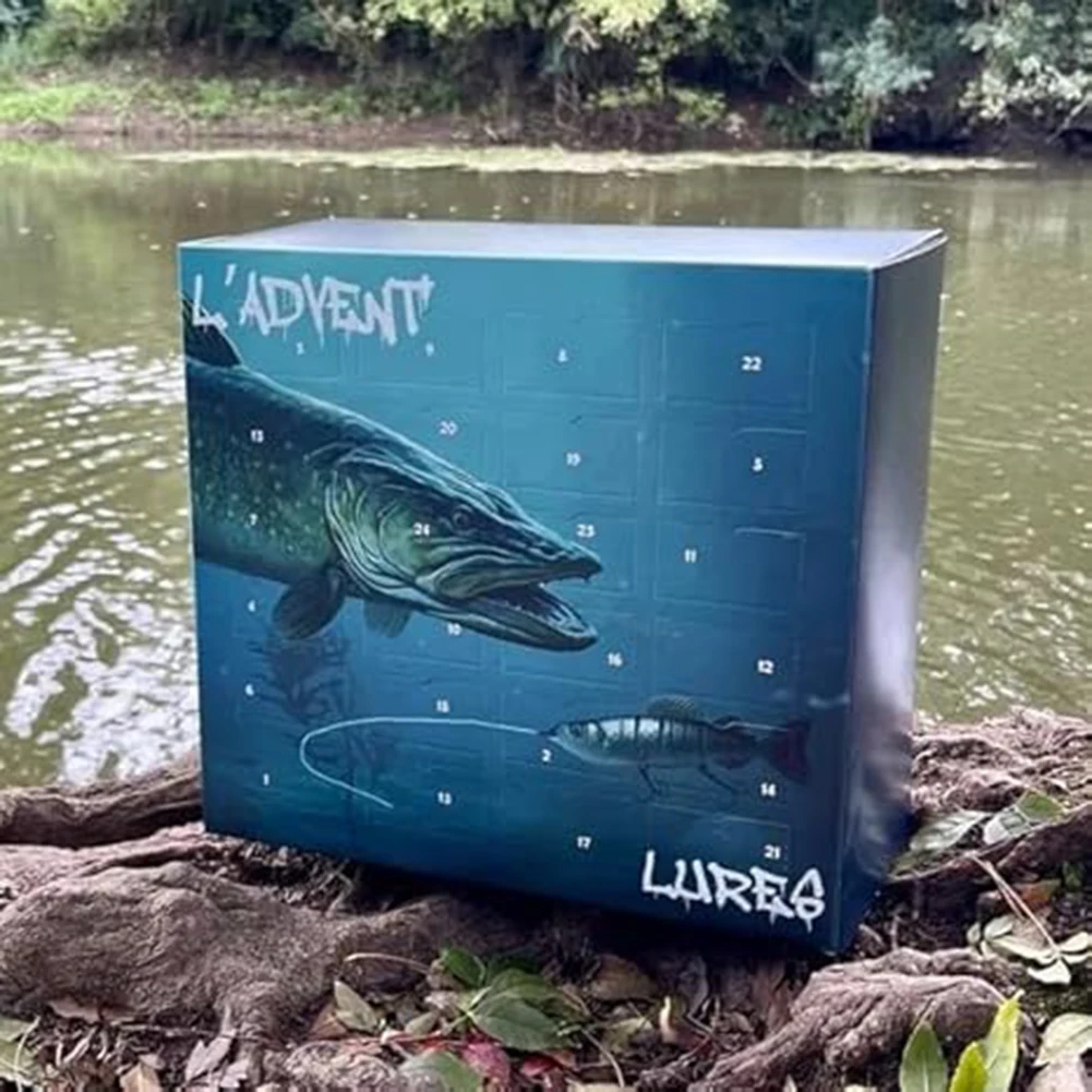 Christmas Fishing Advent Calendar 24 Days Lures Set Tackle Box Creative Xmas Gifts christmas countdown calendar,christmas advent calendar,fishing advent calendar
