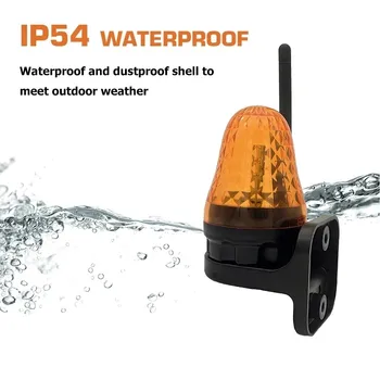 Universal Outdoor LED Alarm Light 12V 24V 220V Strobe Light Wall Mount Emergency Warning Light for Door Opener (No Sound)