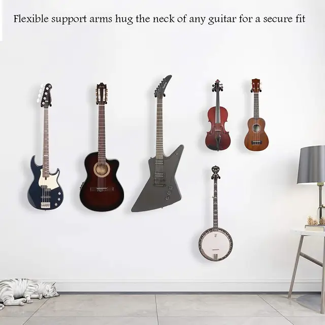 Guitar Wall Hanger Bundle String Swing SW5RL-B-K Guitar Wall Ount