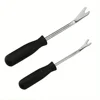 1PC disassembly tool durable, labor-saving, anti slip panel maintenance screwdriver pry bar black+silver convenient dashboard 6