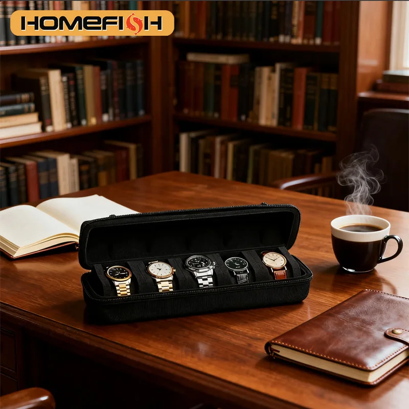 5-slot watch storage bag for travel