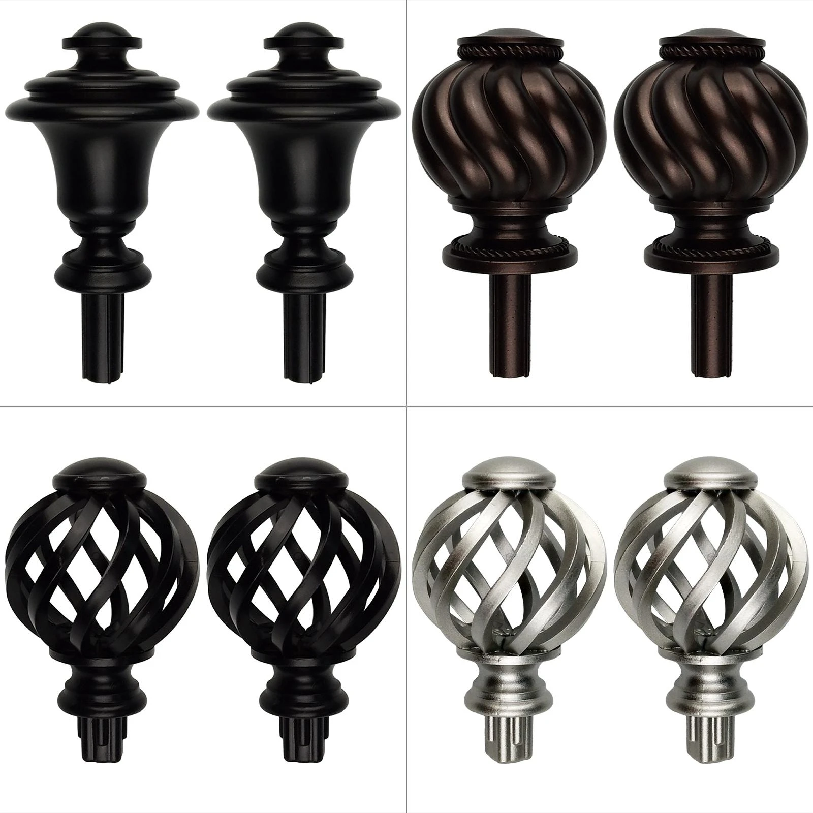 The New 2pcs Special Curtain Rod End 即日発送