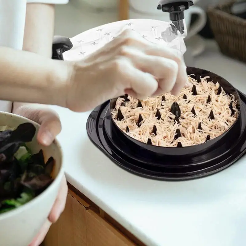 Chicken Shredder Large Heat-resistant Meat Shredder Machine with Clear Lid Ergonomic Handle Food Anti-slip Kitchen