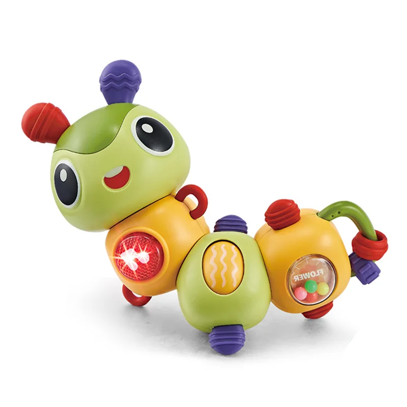 Baby's sound and light transition cartoon caterpillar, with lighting, music, puzzle and fun early education baby toys 5