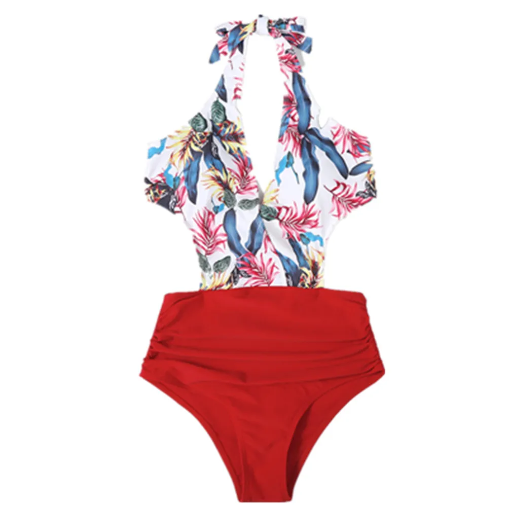 2023 Sexy One Piece Swimsuit Ruffle Swimwear Women Monokini Bodysuit Push Up Swim Suit Female Bathing Suit Summer Beach Wear