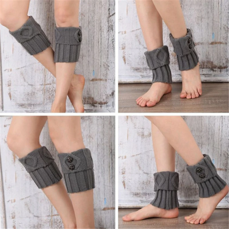 Women Crochet Boot Leg Warmers Boot Cover Keep Warm Socks Calcetines Mujer