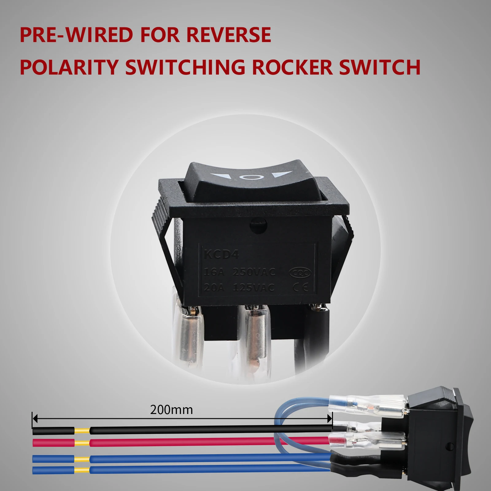 Interrupteur étanche à bascule à polarité inversée 12V 30a DC, commande de  moteur, prise d'alimentation pour RV, interrupteur momentané (ON)-Off-(ON)  DPDT 3 positions - AliExpress