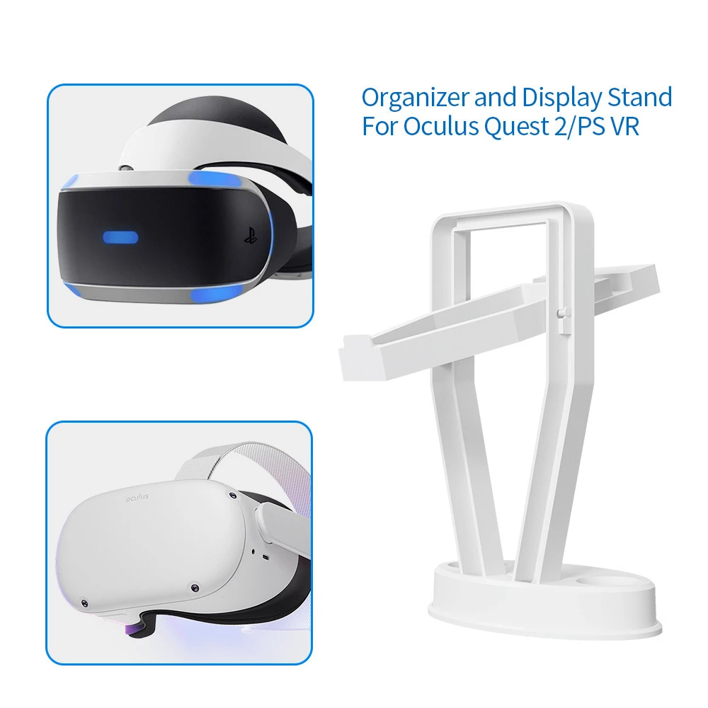 VR Stand For Oculus Quest 2 VR Headset Display Holder Controller Base Desktop Organizer For Oculus Quest 2 PS Move Accessories