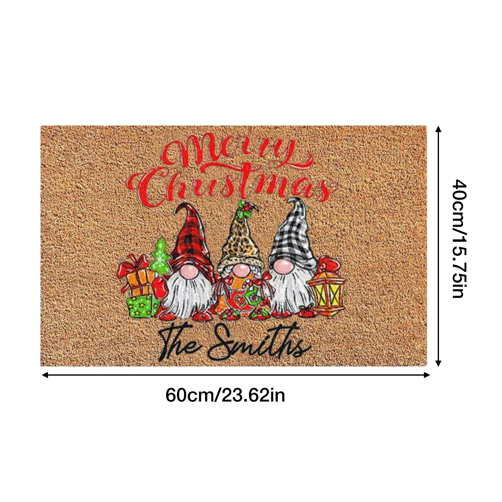 Christmas Welcome Gnome Doormat Front Porch Rugs Welcome Mat Christmas Gnome Door Mat Indoor Outdoor Doormats Entrance Carpet