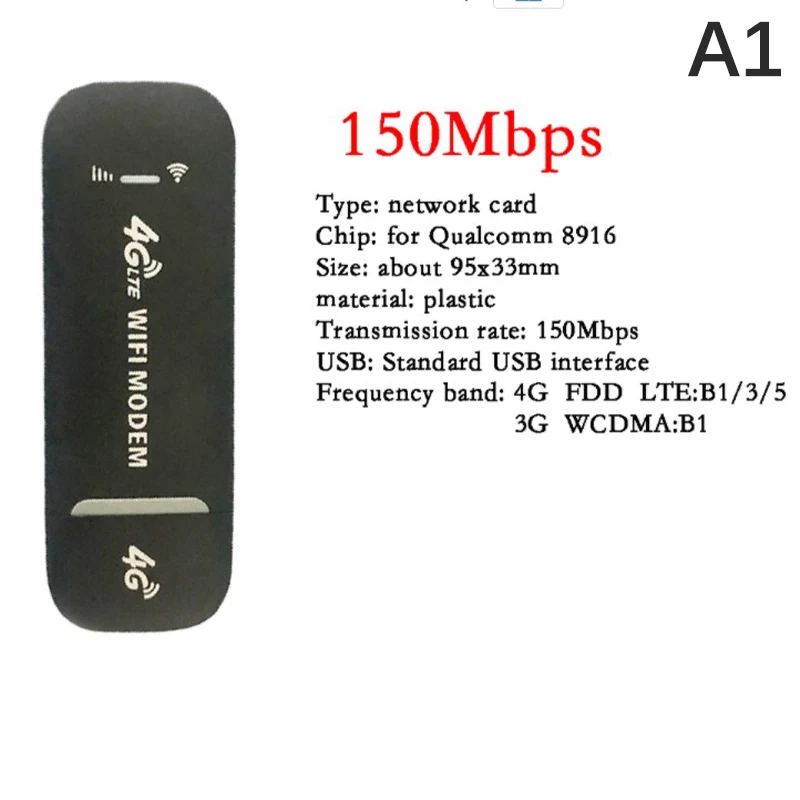 WiFi Router 4G LTE Wireless Router USB Dongle 150Mbps Modem 4G Mobile Broadband Sim Card Wireless WiFi Adapter For Laptops UMPCs MID Devices