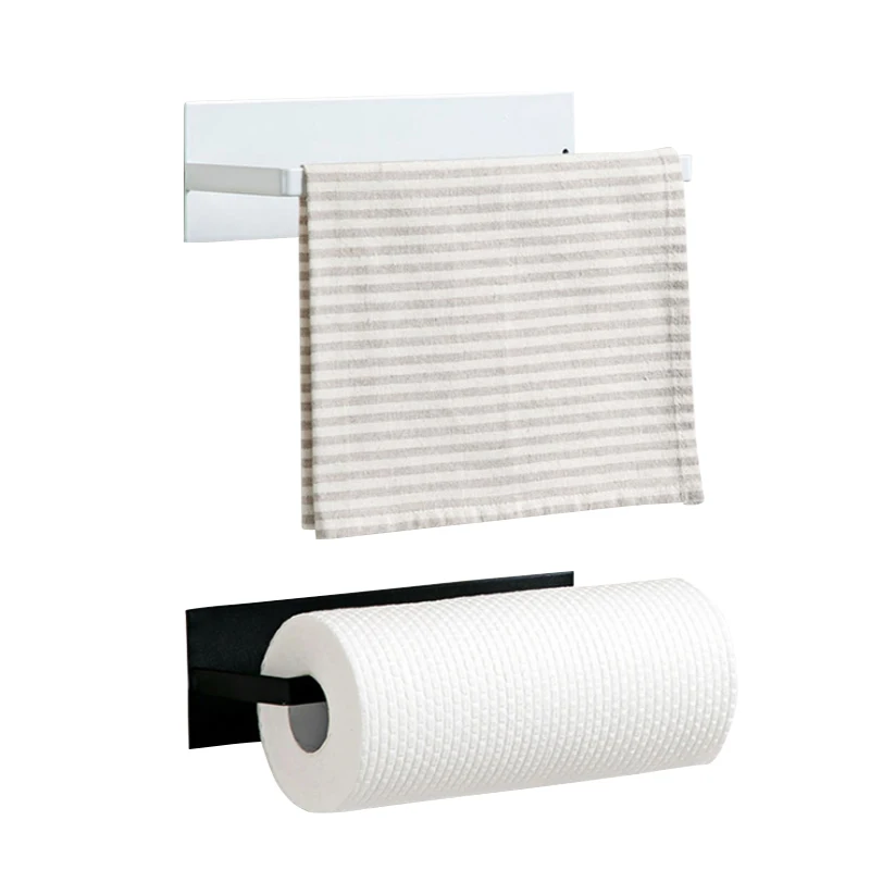 Hands DIY Paper Towel Holder Wall Mount Paper Towel Rack Self Adhesive Under Cabinet Paper Towel Holder 11.2 inch Toilet Paper Holder for Kitchen