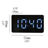 Digital Clock Large Display LED Electric Alarm Clock Mirrored Alarm USB Ports Modern Decorations for Car Decorations 6