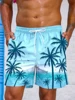 Vintage Plant 3D Printed Board Shorts Mens Palm Graphic Short Pants Summer Hawaiian Breathable Swim Trunks Kids Loose Ice Shorts 2