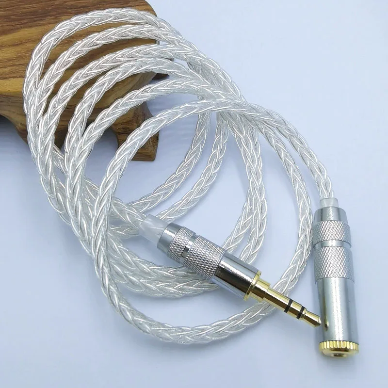 8CoreSilverAudioCord35mmFemaletoMaleCableAudioextension