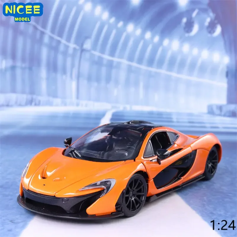 1:24 McLaren P1 Alloy Sports Car Model Diecast Metal Toy Vehicles Racing Car Model Collection Childrens Toy Gift F345 welly 1 24 porsche cayenne black car alloy car model simulation car decoration collection gift toy die casting model boy toy