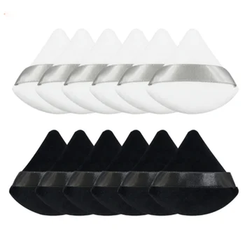 3/5/7 pezzi triangolo soffio di polvere spugna per trucco viso morbido velluto soffio cosmetico frullatore fondotinta di bellezza spugna trucco accessori