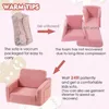 Kids Sofa Couch Fold Out, Baby Toddler Comfy Soft Chair , Flip Out Foldable Children 2 in 1 Convertible Sofa to Lounger 5