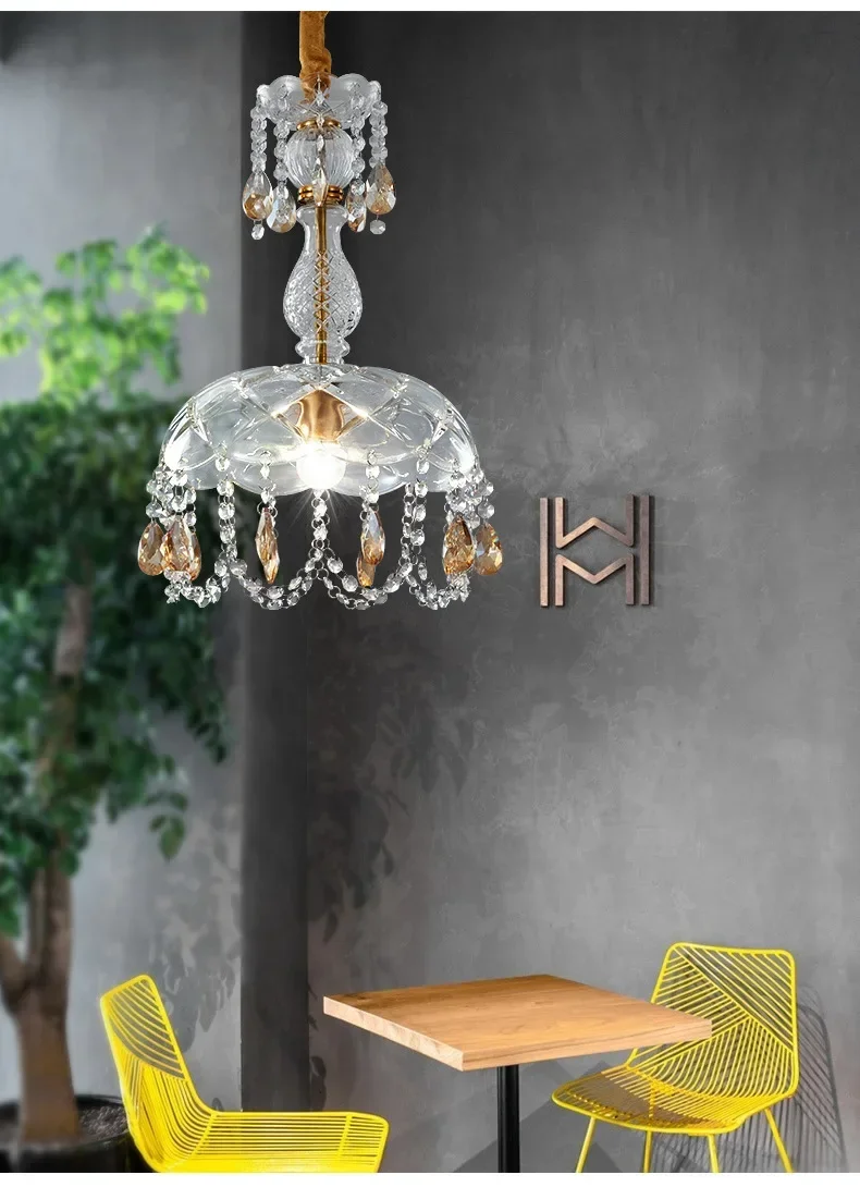 Description Picture 6 of itemRetro American Chandelier Indoor Luxury Decorative Crystal Porch Lighting Led Ceiling Lamp Bedroom Dining Room Hanging люстра